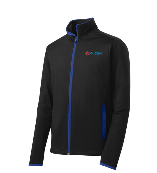 Men's Stretch Contrast Full-Zip Jacket