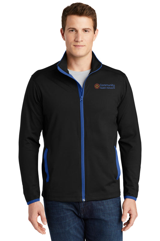 Men's Stretch Contrast Full-Zip Jacket